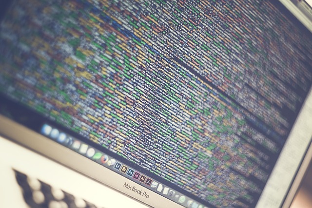 code on screen