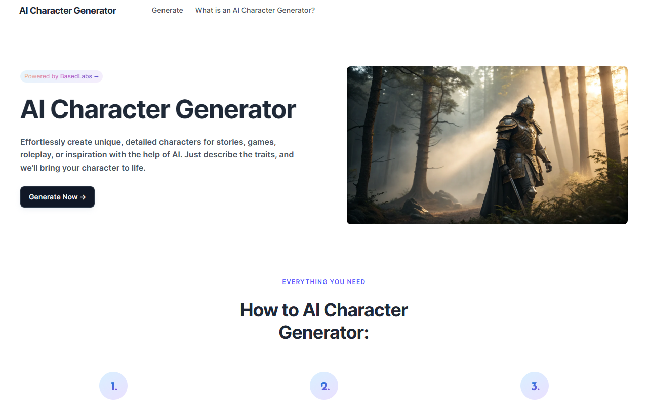 AI Character Generator screenshot