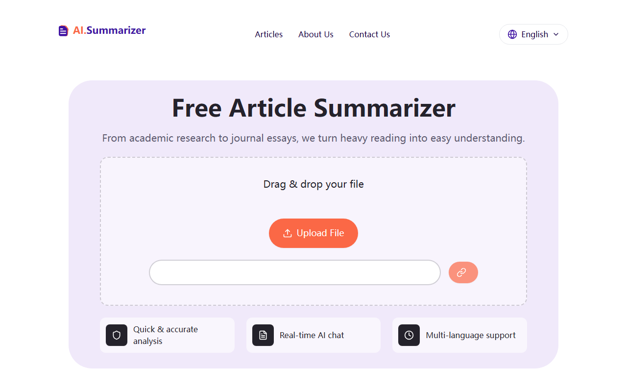 Article Summarizer screenshot