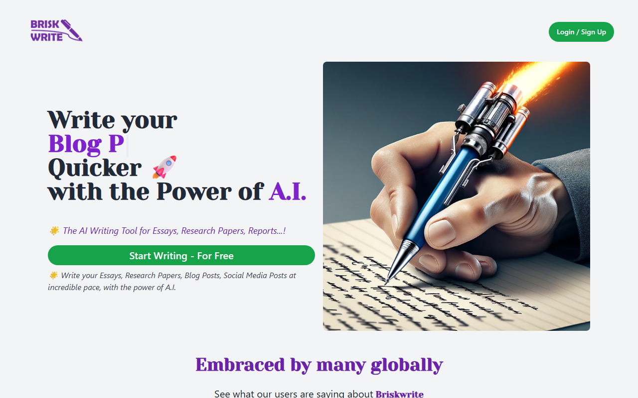 BriskWrite screenshot