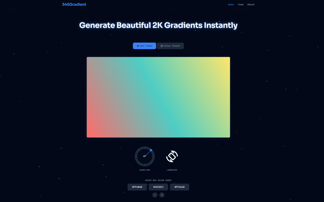345Gradient screenshot
