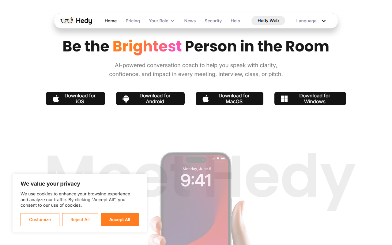 Hedy screenshot