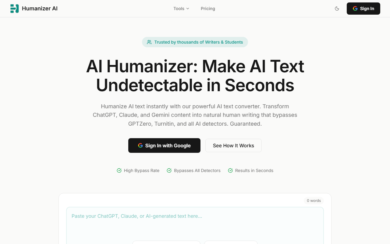 Humanizer AI screenshot