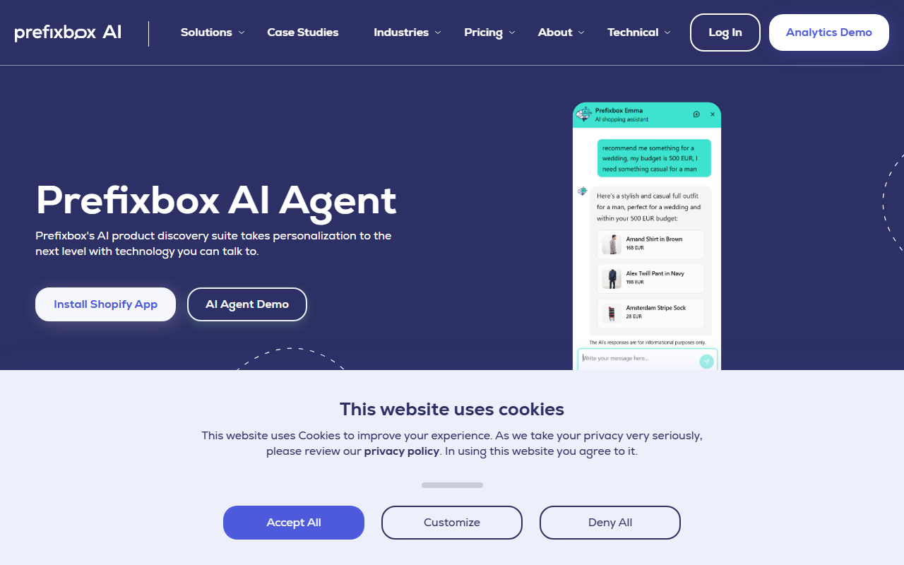 Prefixbox screenshot