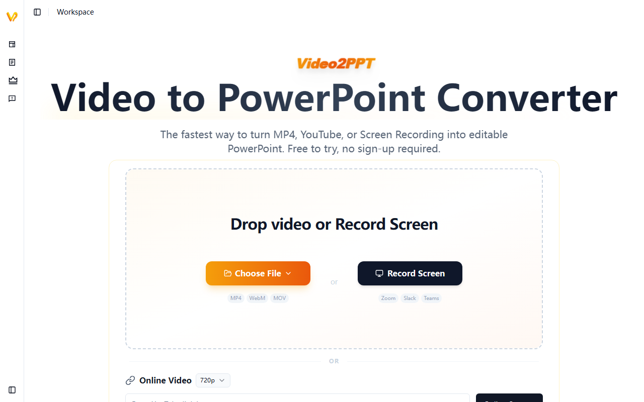 Video2PPT screenshot